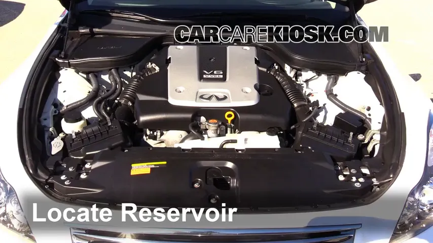 2013 Infiniti G37 X 3.7L V6 Coupe Liquide essuie-glace Ajouter du liquide